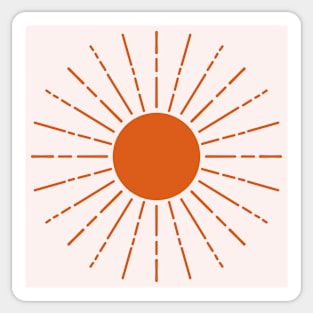 Orange sun - monochromatic pattern for sophisticated vibes Sticker